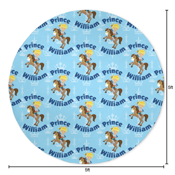 Custom Prince Round Area Rug - Size