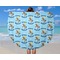 Custom Prince Round Beach Towel - In Use