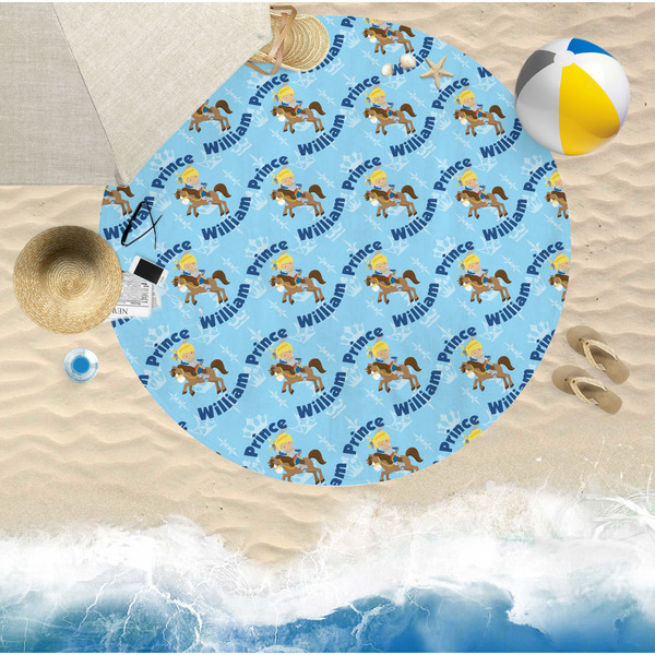 Custom Prince Round Beach Towel Lifestyle