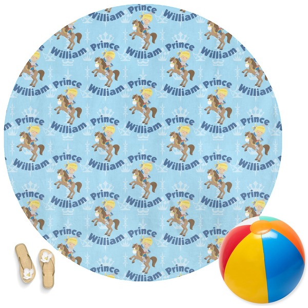 Custom Custom Prince Round Beach Towel (Personalized)