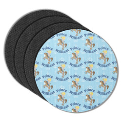 Custom Prince Round Rubber Backed Coasters - Set of 4 (Personalized)