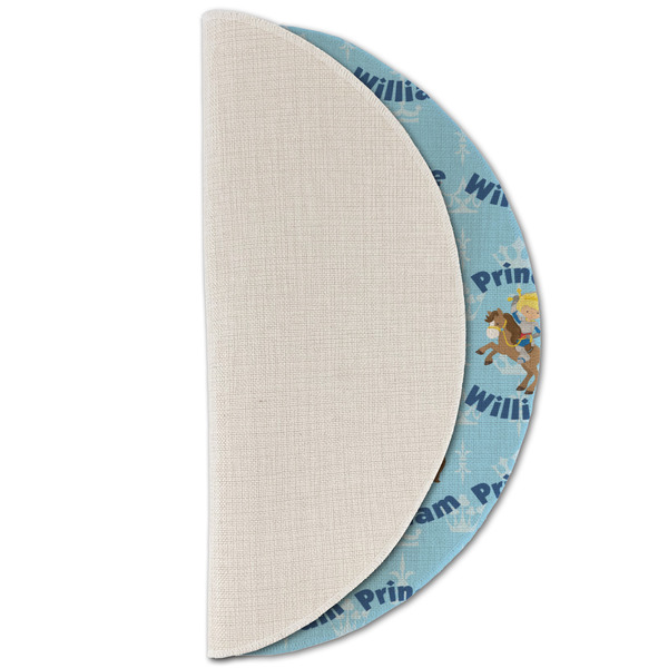 Custom Prince Round Linen Placemats - HALF FOLDED (single sided)