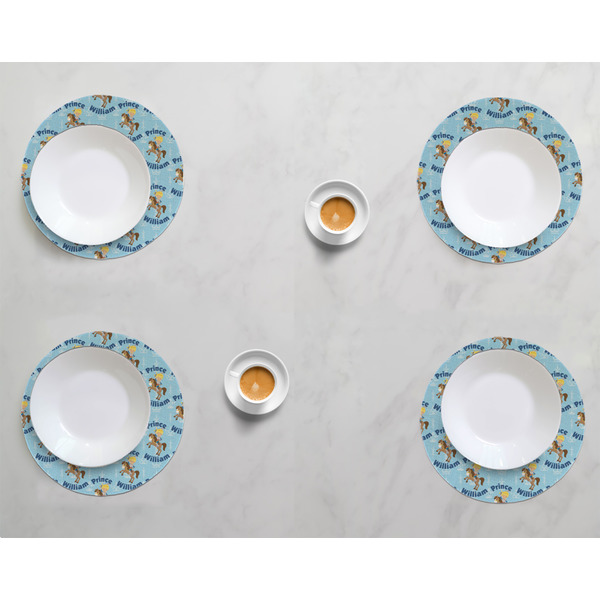 Custom Prince Round Linen Placemats - LIFESTYLE (set of 4)