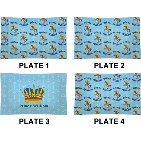 Custom Prince Set of Rectangular Dinner Plates (Approval)