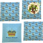 Custom Prince Set of 4 Glass Square Lunch / Dinner Plate 9.5" (Personalized)
