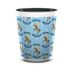 Custom Prince Ceramic Shot Glass - 1.5 oz - Two Tone - Set of 4 (Personalized)