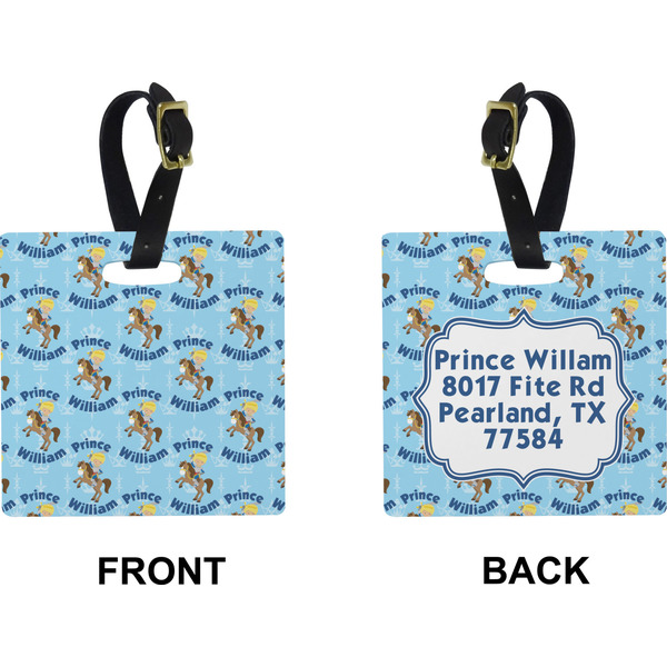 Custom Prince Square Luggage Tag (Front + Back)