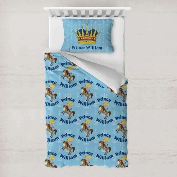 Custom Custom Prince Toddler Bedding w/ Name All Over