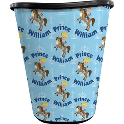 Custom Prince Waste Basket - Single Sided (Black) (Personalized)