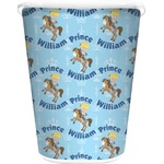 Custom Prince Waste Basket - Single Sided (White) (Personalized)