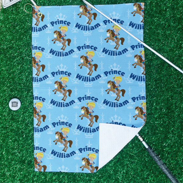 Custom Prince Waffle Weave Golf Towel - In Context
