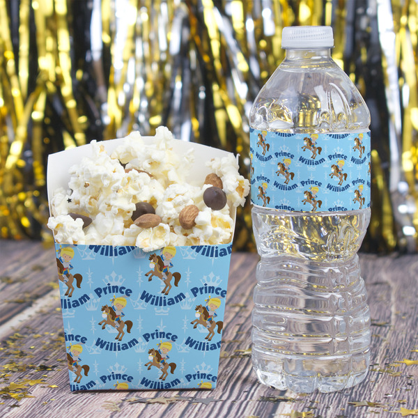 Custom Prince Water Bottle Label - w/ Favor Box