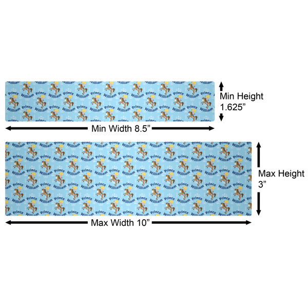 Custom Prince Water Bottle Labels w/ Dimensions