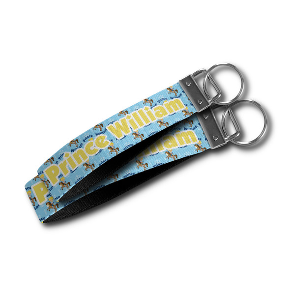 Custom Prince Webbing Keychain FOBs - Size Comparison