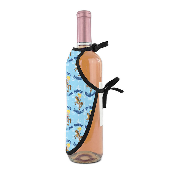 Custom Prince Wine Bottle Apron - DETAIL WITH CLIP ON NECK