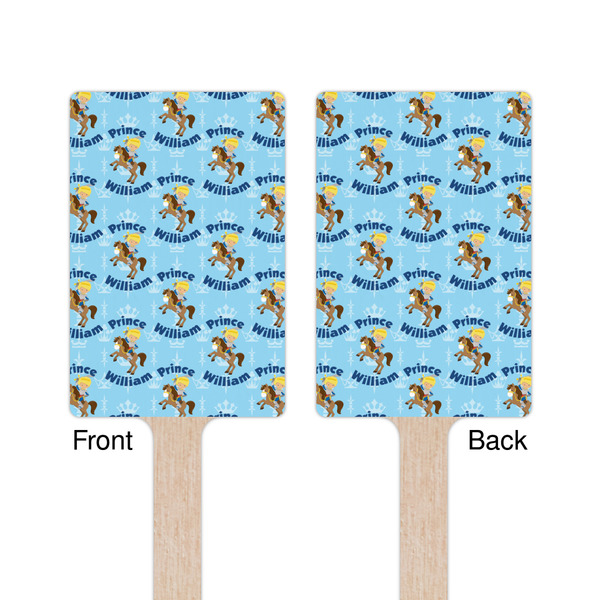 Custom Prince Wooden 6.25" Stir Stick - Rectangular - Double Sided - Front & Back