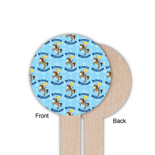 Custom Prince Wooden 6" Food Pick - Round - Single Sided - Front & Back