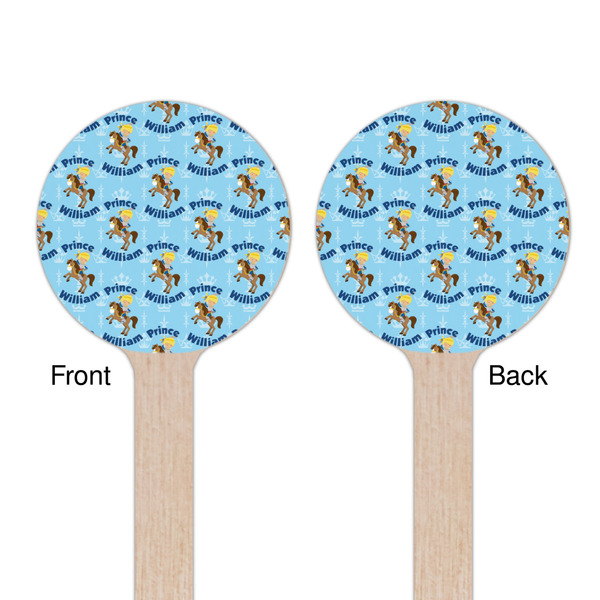 Custom Prince Wooden 6" Stir Stick - Round - Double Sided - Front & Back