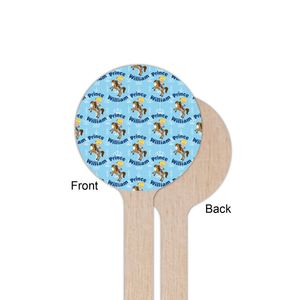 Custom Prince Wooden 6" Stir Stick - Round - Single Sided - Front & Back
