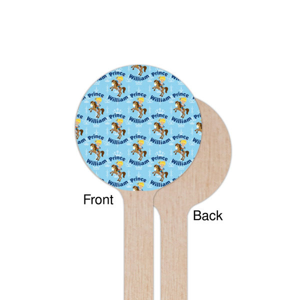 Custom Prince Wooden 7.5" Stir Stick - Round - Single Sided - Front & Back