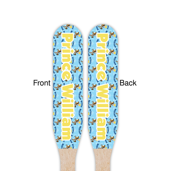 Custom Prince Wooden Food Pick - Paddle - Double Sided - Front & Back