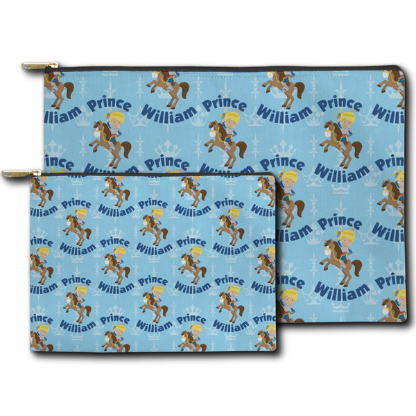 Custom Prince Zippered Pouches - Size Comparison