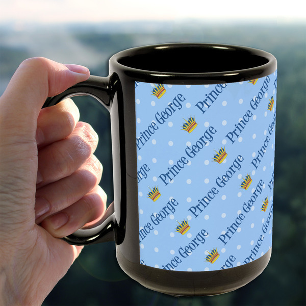 Prince 15oz. Black Mug - LIFESTYLE