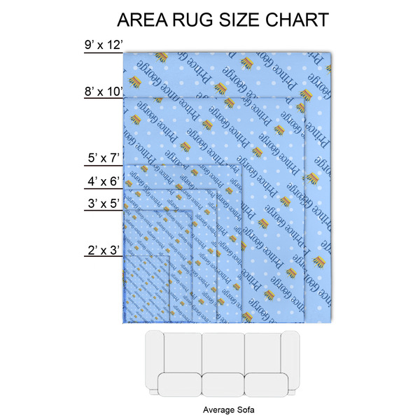 Prince 2'x3' Indoor Area Rugs - Size Chart