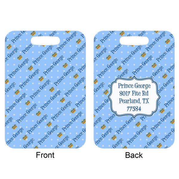 Prince Aluminum Luggage Tag (Front + Back)