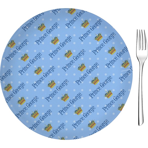 Custom Prince 8" Glass Appetizer / Dessert Plates - Single or Set (Personalized)