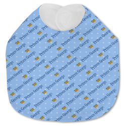 Prince Jersey Knit Baby Bib w/ Name All Over