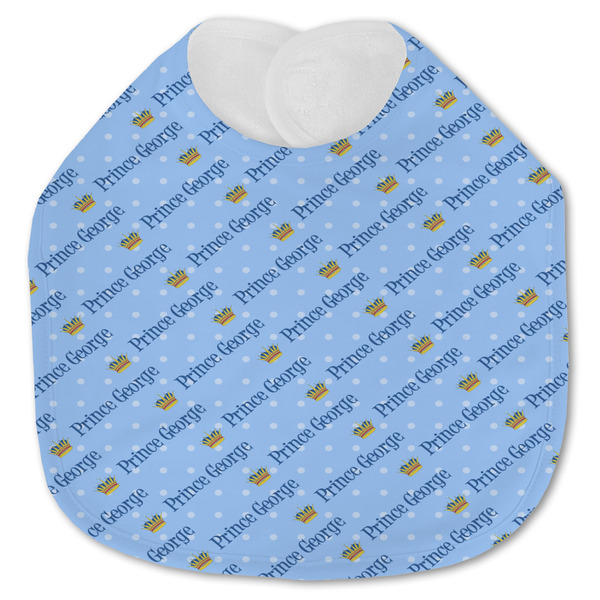 Custom Prince Jersey Knit Baby Bib w/ Name All Over