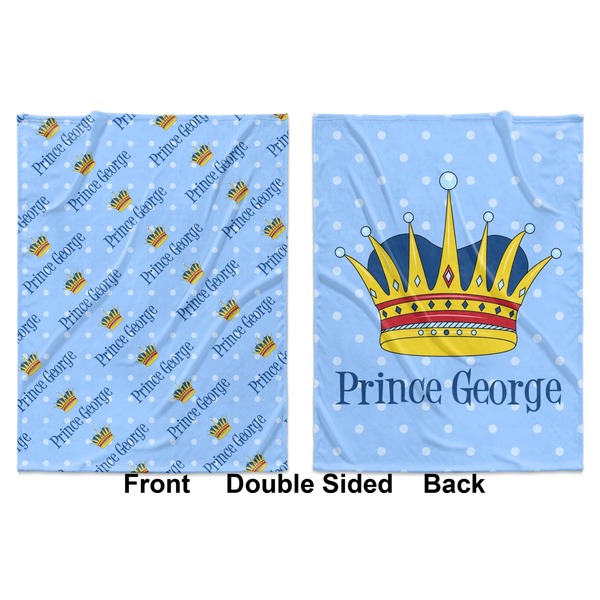 Prince Baby Blanket (Double Sided - Printed Front and Back)