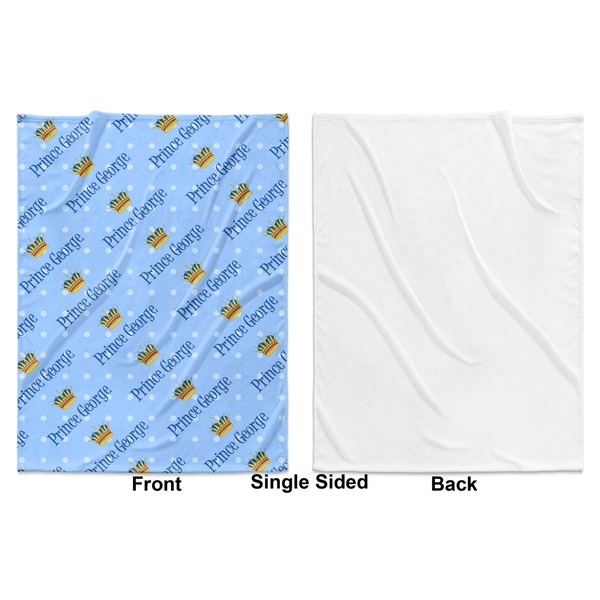 Prince Baby Blanket (Single Side - Printed Front, White Back)