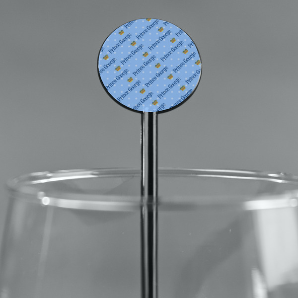 Prince Black Plastic 5.5" Stir Stick - Round - Main