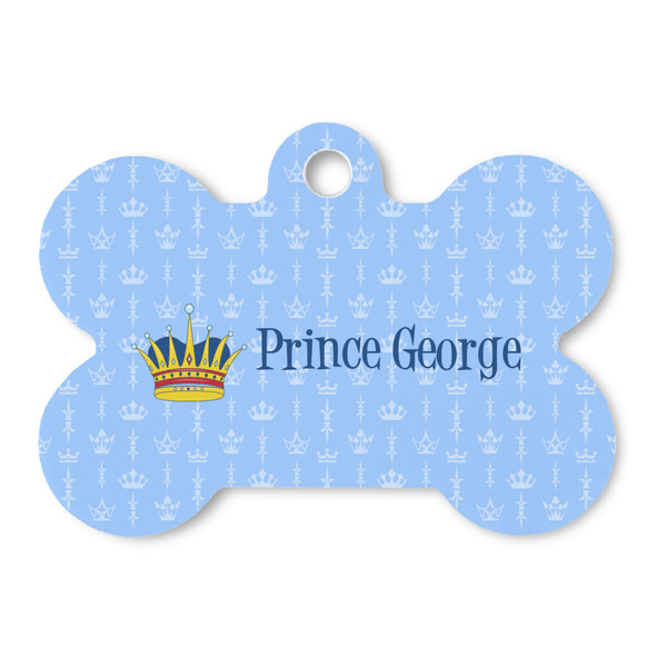Custom Prince Bone Shaped Dog ID Tag - Large (Personalized)