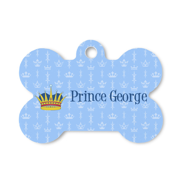 Custom Prince Bone Shaped Dog ID Tag - Small (Personalized)