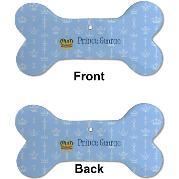 Prince Ceramic Flat Ornament - Bone Front & Back (APPROVAL)