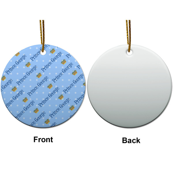 Prince Ceramic Flat Ornament - Circle Front & Back (APPROVAL)
