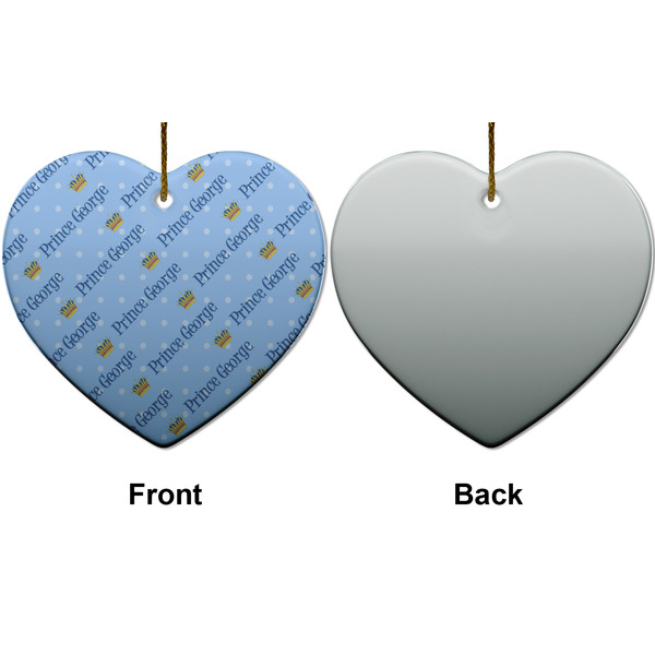 Prince Ceramic Flat Ornament - Heart Front & Back (APPROVAL)