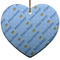 Prince Ceramic Flat Ornament - Heart (Front)
