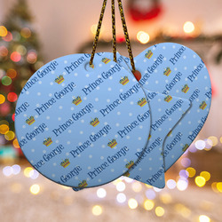 Prince Ceramic Ornament w/ Name All Over