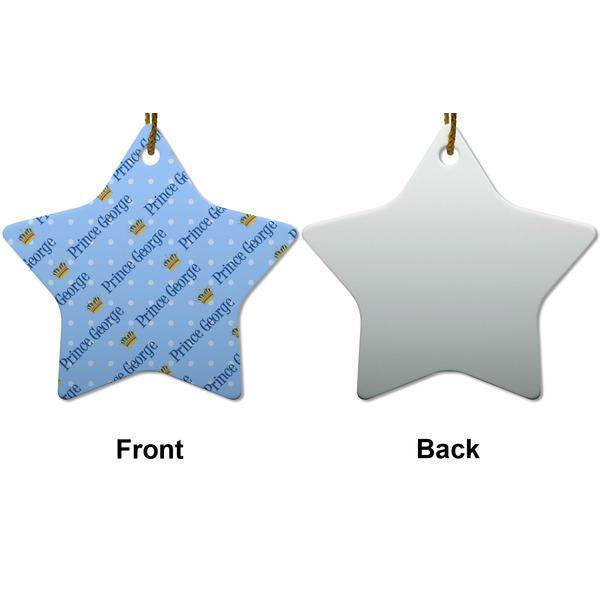 Prince Ceramic Flat Ornament - Star Front & Back (APPROVAL)