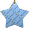 Prince Ceramic Flat Ornament - Star (Front)