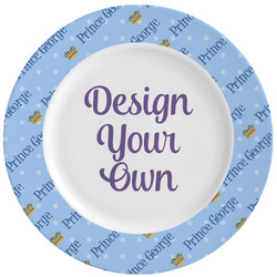Prince Ceramic Dinner Plates (Set of 4) (Personalized)