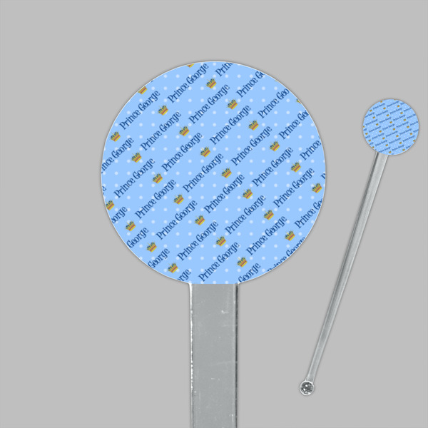 Prince Clear Plastic 7" Stir Stick - Round - Closeup