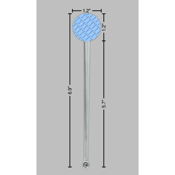 Prince Clear Plastic 7" Stir Stick - Round - Dimensions