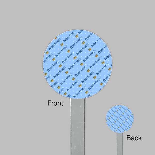 Prince Clear Plastic 7" Stir Stick - Round - Front & Back