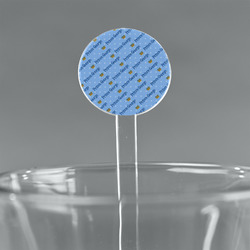 Prince 5.5" Round Plastic Stir Sticks - Clear (Personalized)