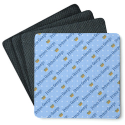 Prince Square Rubber Backed Coasters - Set of 4 (Personalized)